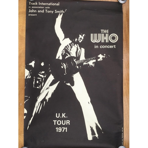 528 - A 1971 UK tour poster for The Who by Blue Egg printing 586 2595. Rolled with some creasing. Approx 5... 