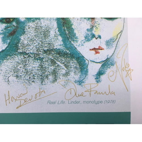 530 - A multi signed limited edition poster for the group Magazine, fully signed by band members Howard De... 