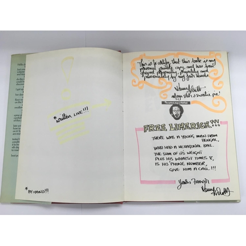 535 - A signed and inscribed first edition book by Kenny Everett 'The Custard Stops At Hatfield' published... 