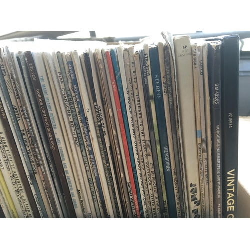 603 - Four boxes of LPs and 10 inch records including jazz titles and popular shows of the 1940s/50s and 6... 