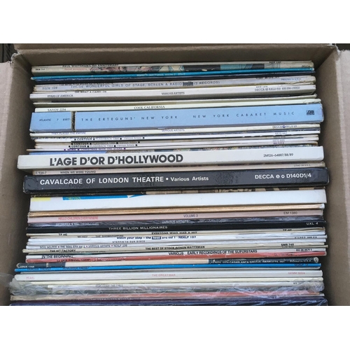604 - Four boxes of LPs by various artists including classical and jazz titles.