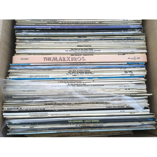 604 - Four boxes of LPs by various artists including classical and jazz titles.