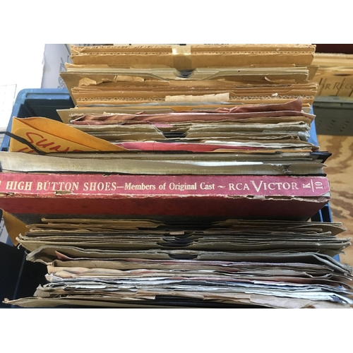 605 - Four boxes of 78 rpm 12 and 10 inch records.