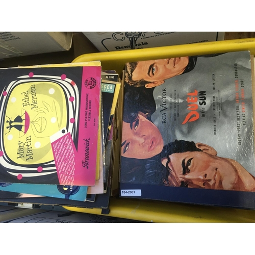 605 - Four boxes of 78 rpm 12 and 10 inch records.