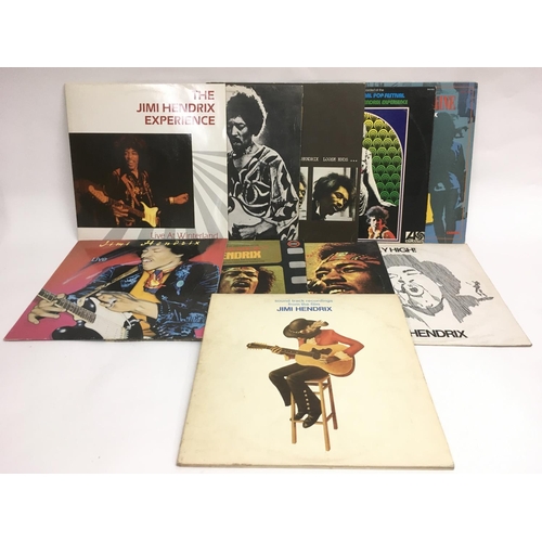 62 - Ten Jimi Hendrix LPs including the soundtrack from the film 'Experience', 'Loose Ends', 'Live At Win... 