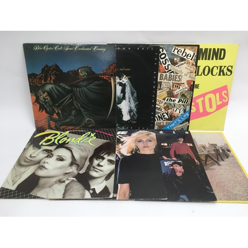 63 - A collection of punk and new wave LPs by various artists including Sex Pistols, Sham 69, Blondie, U2... 