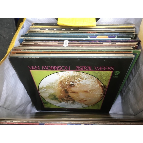 72 - Two bags of LPs and 12 inch singles by various artists including Free, Camel, Van Morrison, Paul McC... 