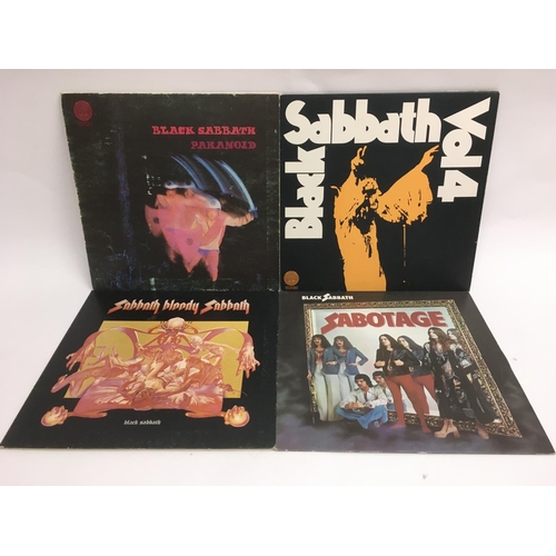 79 - Four Black Sabbath LPs including first UK pressings of 'Paranoid' and 'Volume 4'.