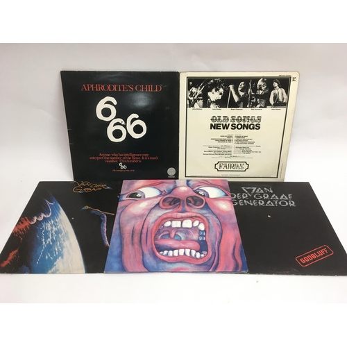 82 - Five prog rock LPs by various artists including King Crimson, Van Der Fraaf Generator, Aphrodite's C... 