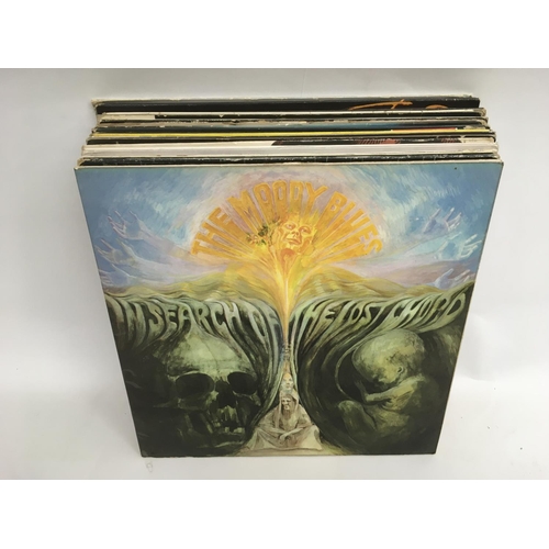 89 - A bag containing LPs by various artists including Neil Young, Lou Reed, Nina Simone and others.