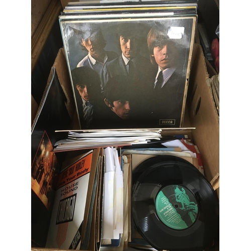 91 - A collection of LPs, 7 inch singles and 78s by various artists including The Rolling Stones, Stevie ... 