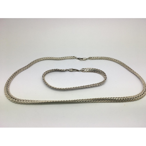 63 - A silver necklace and matching bracelet (2) - NO RESERVE