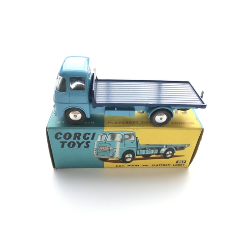 1803 - 4 boxed Corgi vehicles #181 Volkswagen, #437 Superior Ambulance,#457 E.R.F Platform Lorry, #100 Drop... 