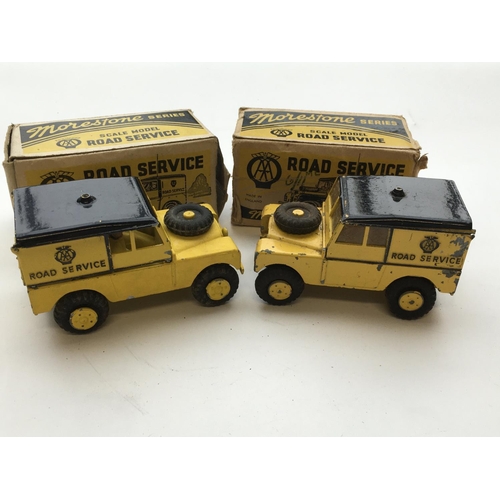 1949 - 2x Morestone Road Service AA Land Rovers. Boxed.