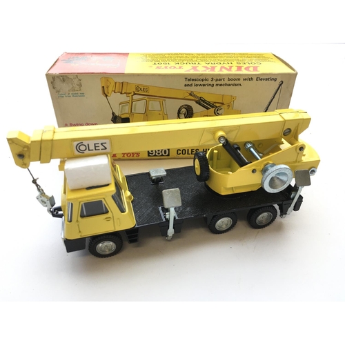1962 - A Dinky Coles Hyderabad truck 150T #980 and a Aveling-Barford 'Centaur' Dump Truck #924 all boxed.