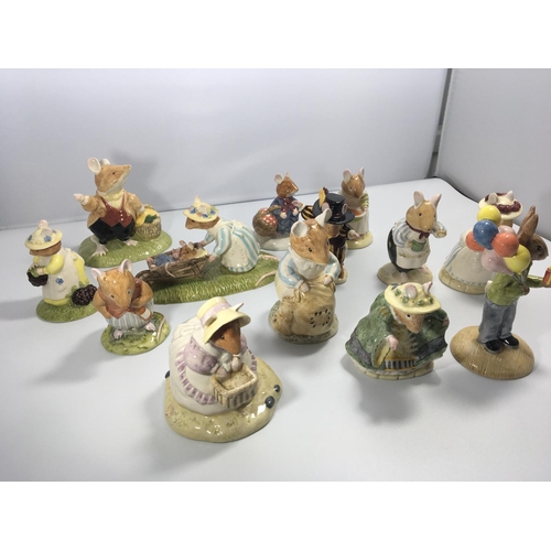 1122 - A collection of Royal Doulton Brambly Hedge figures and one Bunnykins figure DB291 (13)