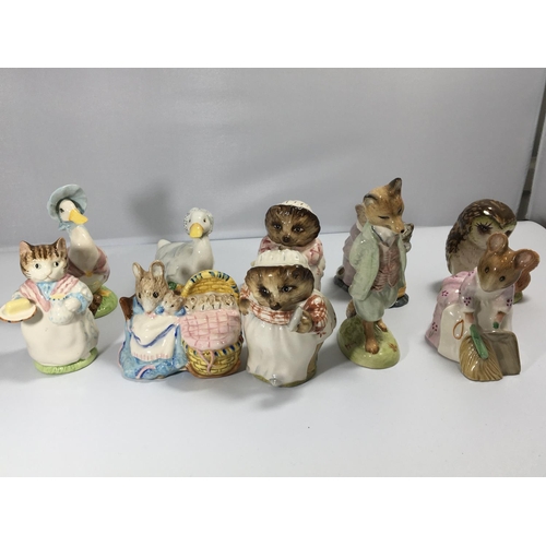 1135 - A collection of ten Beswick and Royal Albert Beatrix Potter figures. No damage (10)