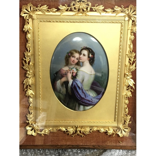 1322 - A Fine Quality 19th century hand painted porcelain plaque. Possible Berlin K.P.M. The oval plaque de... 