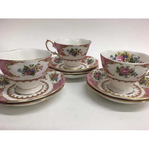 1332 - A Royal Albert Lady Carlyle tea set comprising 12 cups and saucers.