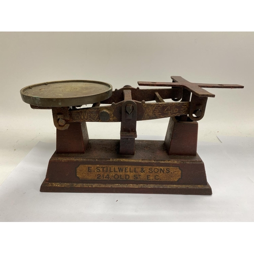 1803 - A set of brass and iron beam balance scales by G.Story plus a set of grocers scales from E.Stillwell... 