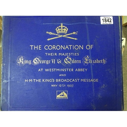 1842 - A coronation of King George & Queen Elizabeth masters voice record set.