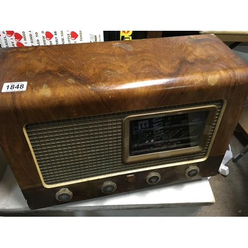 1848 - A walnut cased Ekco radio.