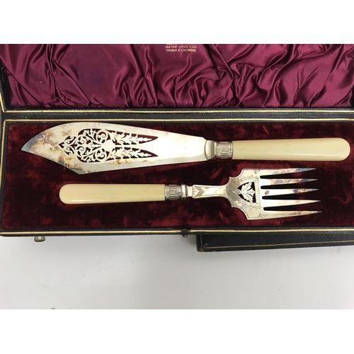 794 - Cased cutlery comprising six silver coffee spoons two cased set of butter knifes with silver handles... 