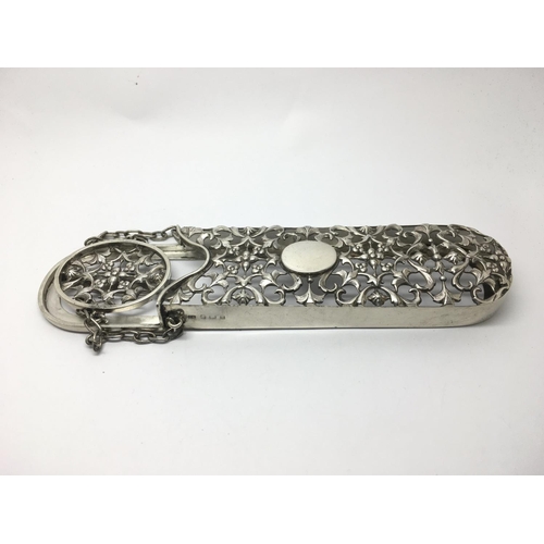 844 - An Edwardian silver spectacle case, Birmingham hallmarks.