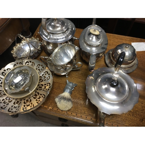 878 - A collection of silver plated ware including Mappin and Webbflatware and a cased pair of napkin ring... 