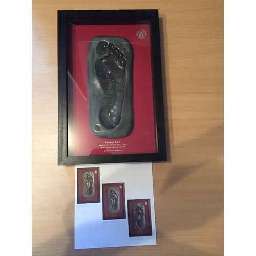 George Best Footprint In Original Case: Manchester United