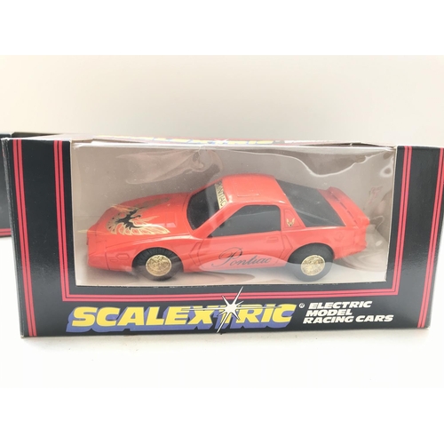 109 - 3 x Scalextric Cars including Pontiac Firebird #C.383. A M.G. Maestro (Limited Edition) #C.275 and a... 