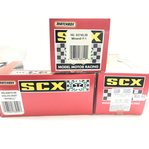 116 - 3 x Matchbox SCX Slot Cars Boxed.