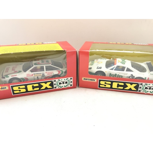 120 - 2 x Matchbox SCX Slot Cars boxes A Toyota 