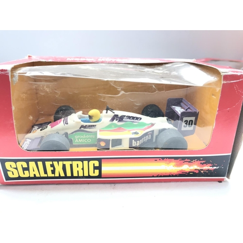 123 - 2 X Spanish Scalextric Cars. A Williams FW-07 F.1 #4068 and a Ferrari F1/87 M2000 #F-3000 Both boxed... 