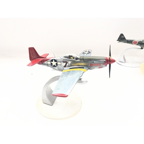 139 - A Corgi P15D Mustang #AA32203 and a Mitsubishi A6M3-22 Zero #AA33102 both boxed.