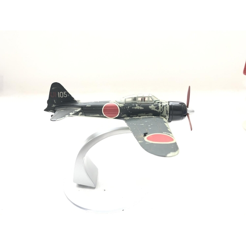 139 - A Corgi P15D Mustang #AA32203 and a Mitsubishi A6M3-22 Zero #AA33102 both boxed.