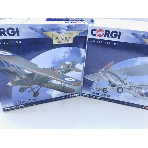 14 - A boxed Corgi Hawker Demon #AA39602 and a boxed Corgi Hawker Audax AA39603.