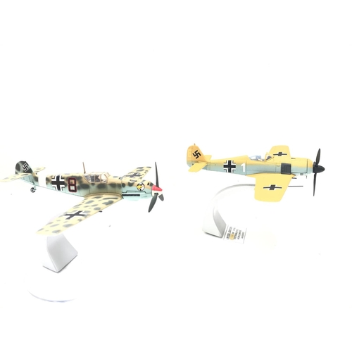 141 - A Corgi Messerschmitt Bf-109E #49204 and a Fw-190A-4 # AA34305 both boxed.