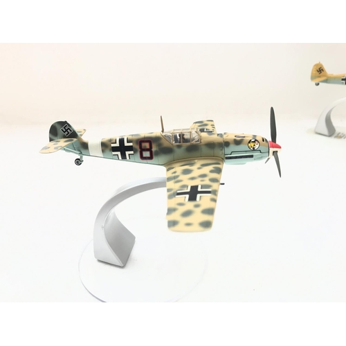 141 - A Corgi Messerschmitt Bf-109E #49204 and a Fw-190A-4 # AA34305 both boxed.