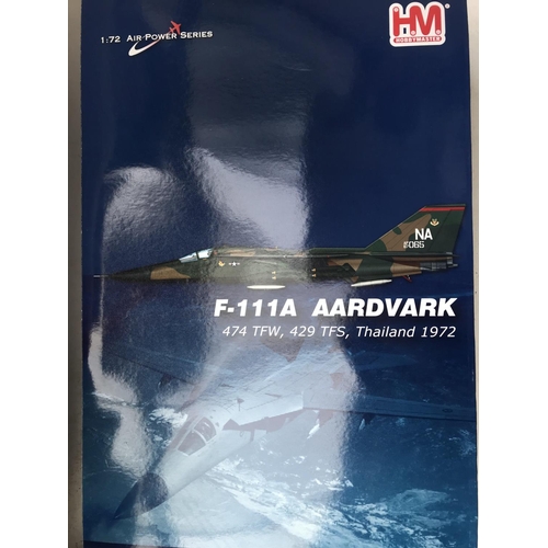 15 - A Hobby Master F111A AArdvark boxed #HA3001.scale 1:72.