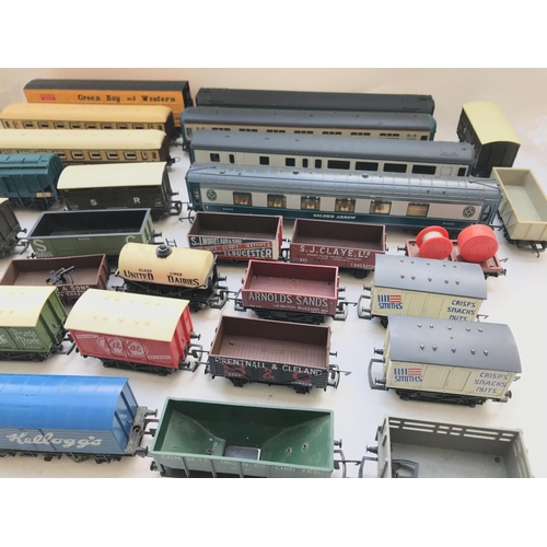 158 - A Box Containing a collection of 'OO' Gauge Rolling Stock and coaches.