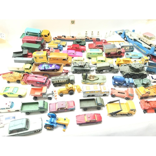 173 - A Collection of Playworn Diecast including Corgi.Matchbox.Spot-on and Lesney.