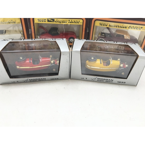 179 - A Collection of Corgi 50s Classics and 2 Brumm Cars Morgan Super Sports. All boxed