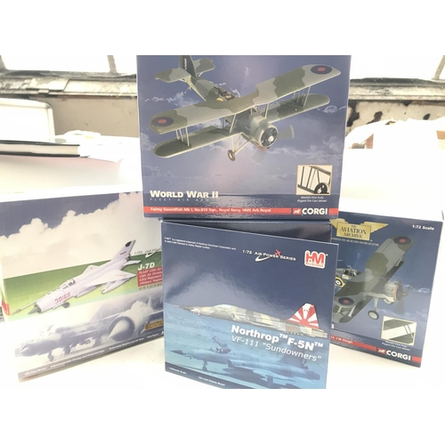 20 - A collection of 4 model Aircraft including Corgi and Hobbymaster all boxed