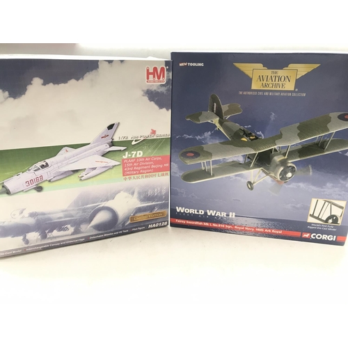 20 - A collection of 4 model Aircraft including Corgi and Hobbymaster all boxed