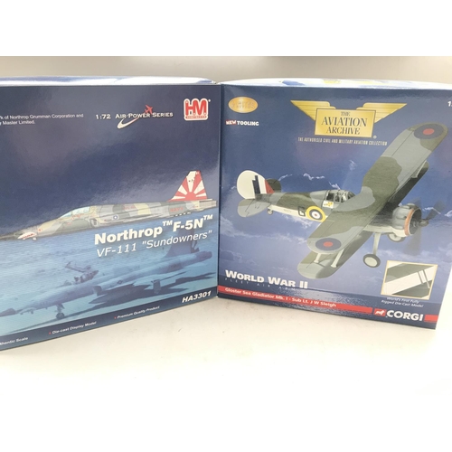 20 - A collection of 4 model Aircraft including Corgi and Hobbymaster all boxed