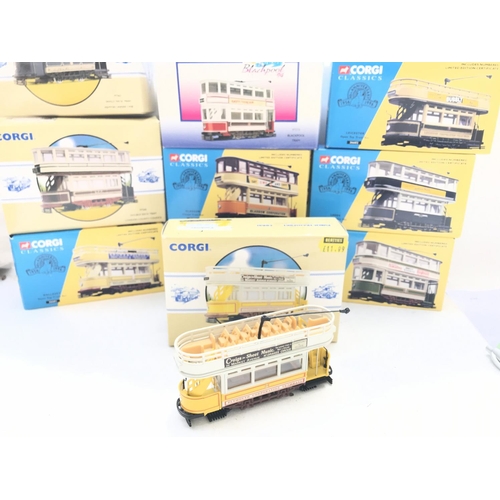 206 - A collection of Corgi Classic Trams boxed.