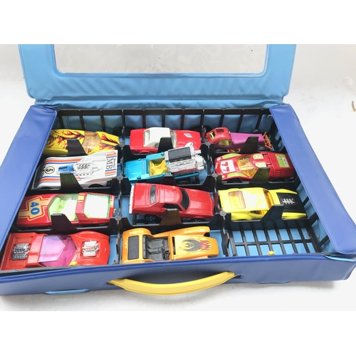 209 - A Collection of Matchbox and Corgi Die-cast cars in a Carry case.