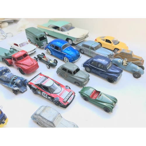 224 - A Collection of various playworn Vehicles including Sopt-on. Matchbox etc.