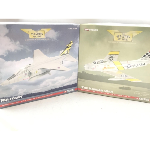 23 - A Corgi North American F-86F Sabre #AA35801 and a Corgi Sepecat Jaguar #AA35403 both boxed.(2)